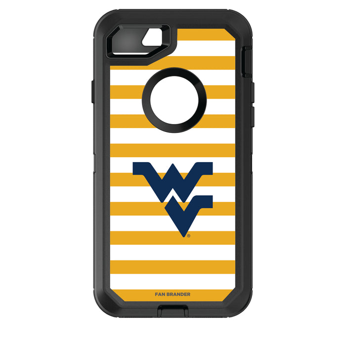 OtterBox Black Phone case with West Virginia Mountaineers Tide Primary Logo and Striped Design