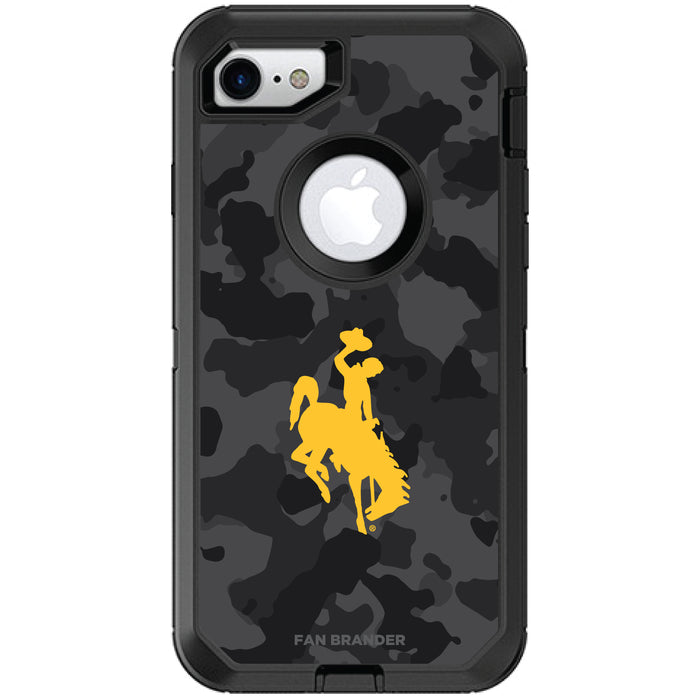 OtterBox Black Phone case with Wyoming Cowboys Urban Camo Background