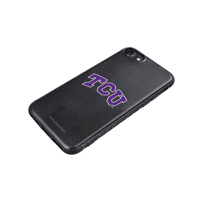 Fan Brander Black Slim Phone case with Texas Christian University Horned Frogs Primary Logo
