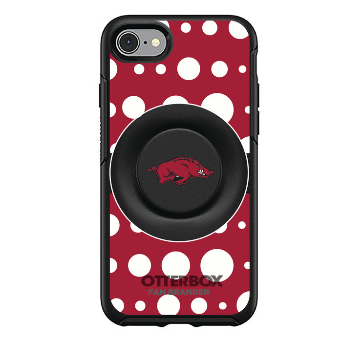 OtterBox Otter + Pop symmetry Phone case with Arkansas Razorbacks Polka Dots design