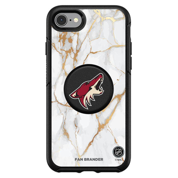 OtterBox Otter + Pop symmetry Phone case with Arizona Coyotes White Marble design