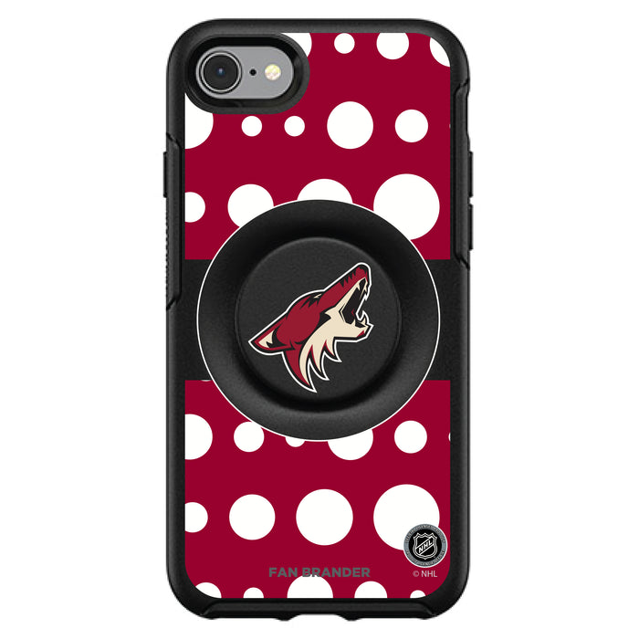 OtterBox Otter + Pop symmetry Phone case with Arizona Coyotes Polka Dots design