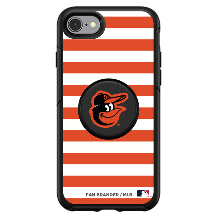 OtterBox Otter + Pop symmetry Phone case with Baltimore Orioles Primary Logo and Striped Design