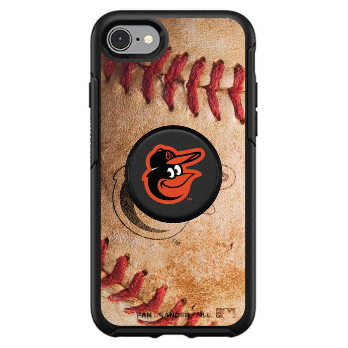 OtterBox Otter + Pop symmetry Phone case with Baltimore Orioles Primary Logo with Baseball Design