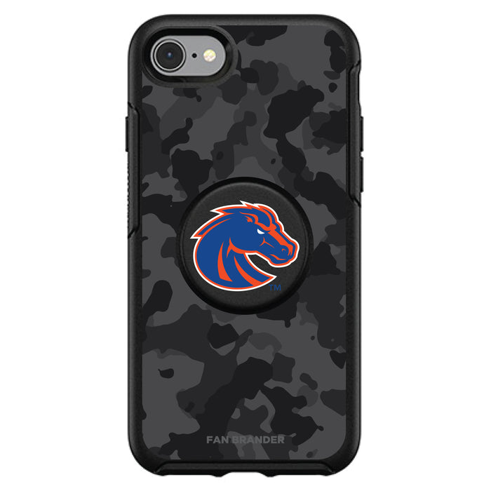 OtterBox Otter + Pop symmetry Phone case with Boise State Broncos Primary Logo and Urban Camo design