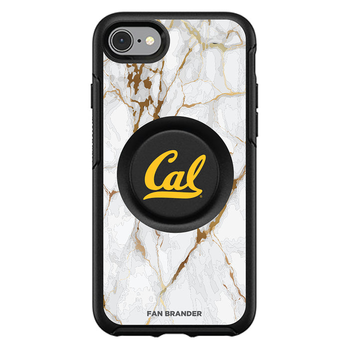 OtterBox Otter + Pop symmetry Phone case with California Bears White Marble Background