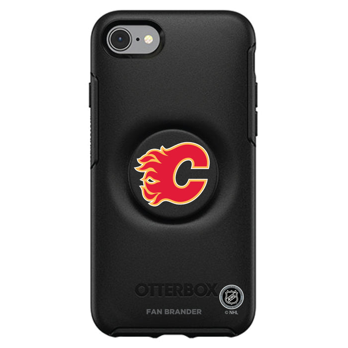 OtterBox Otter + Pop symmetry Phone case with Calgary Flames Primary Logo