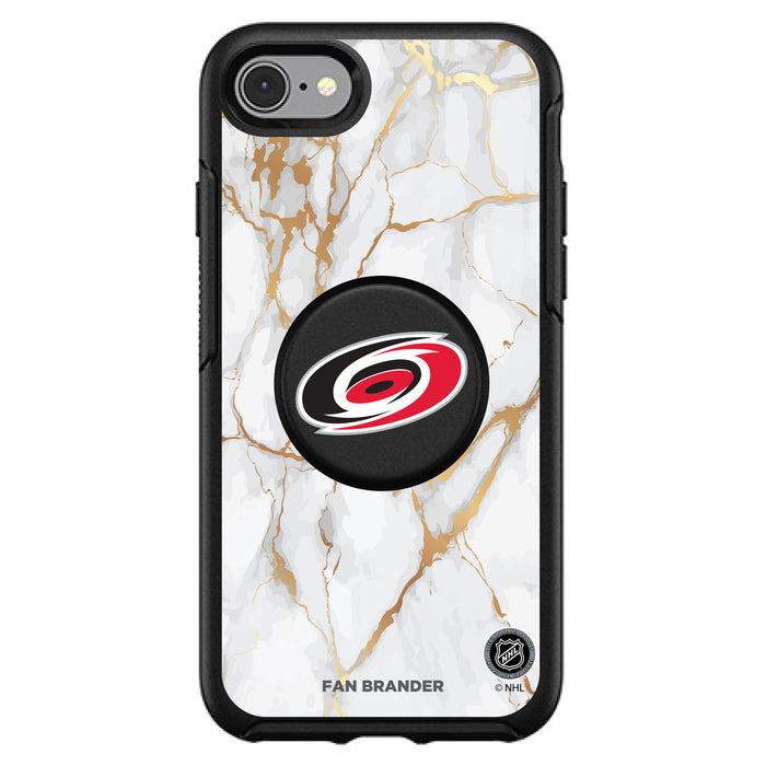 OtterBox Otter + Pop symmetry Phone case with Carolina Hurricanes White Marble design