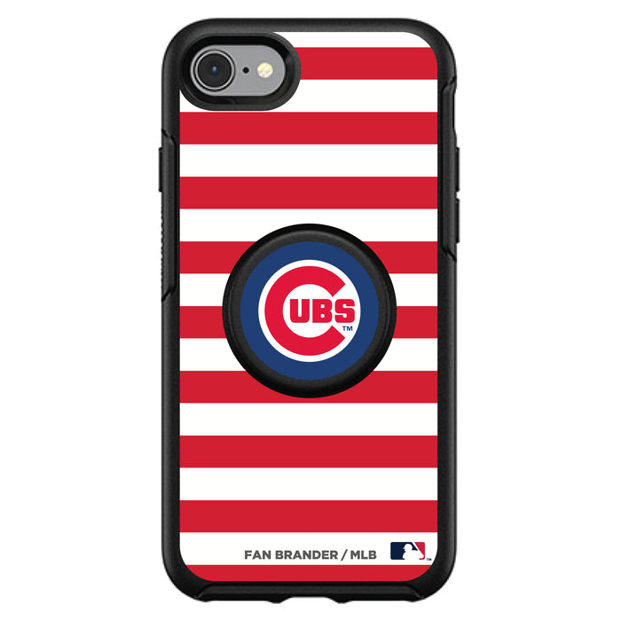 OtterBox Otter + Pop symmetry Phone case with Chicago Cubs Primary Logo and Striped Design