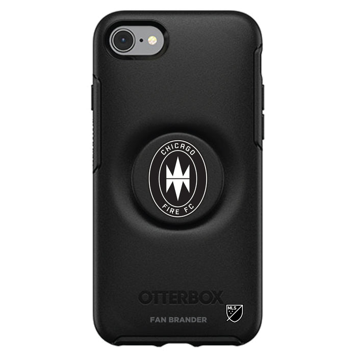 OtterBox Otter + Pop symmetry Phone case with Chicago Fire Urban Primary Logo in Black and White