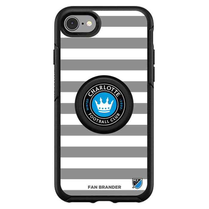 OtterBox Otter + Pop symmetry Phone case with Charlotte FC Primary Logo with Stripes