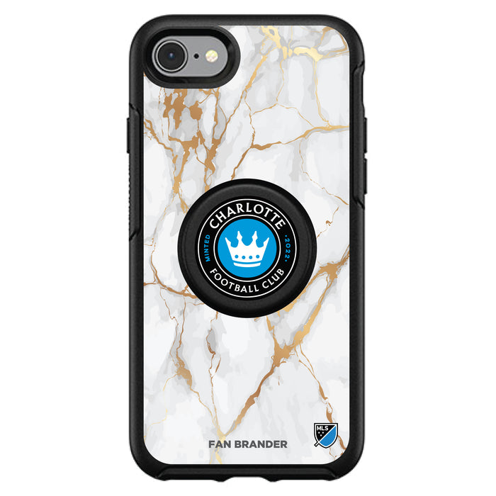 OtterBox Otter + Pop symmetry Phone case with Charlotte FC White Marble design