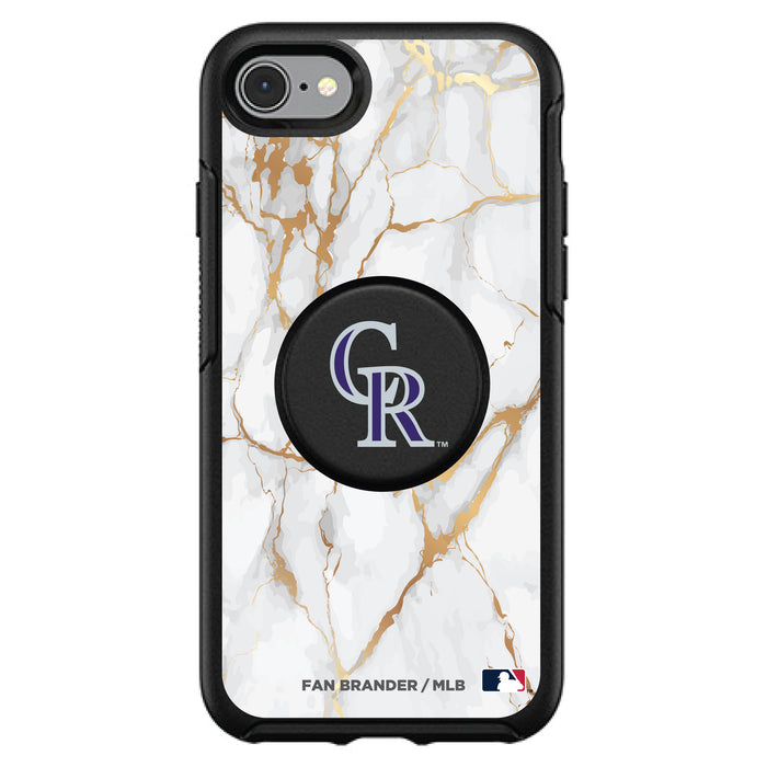 OtterBox Otter + Pop symmetry Phone case with Colorado Rockies White Marble design