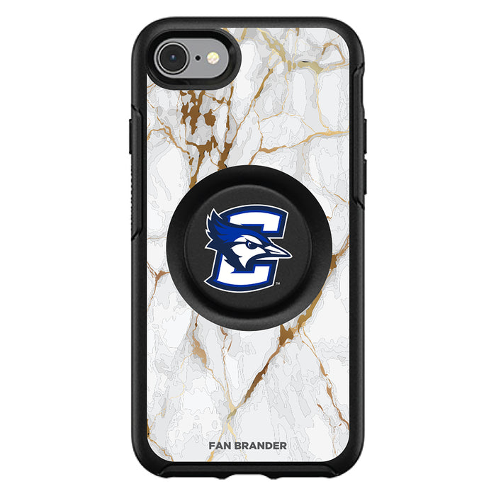 OtterBox Otter + Pop symmetry Phone case with Creighton University Bluejays White Marble Background