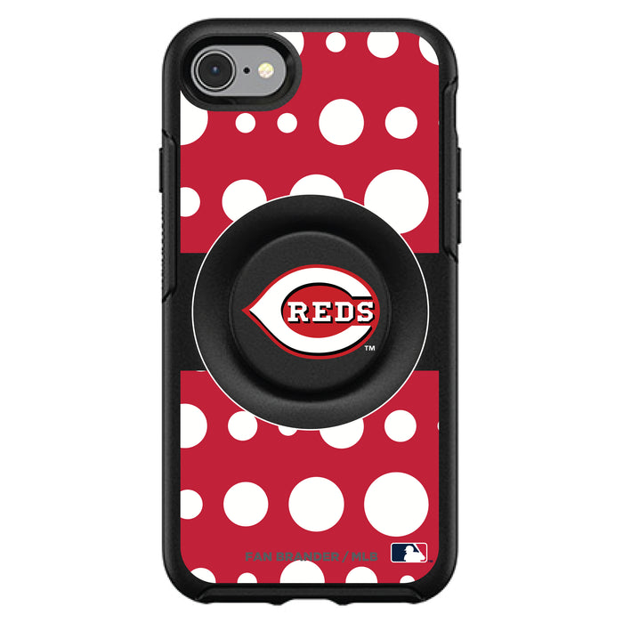 OtterBox Otter + Pop symmetry Phone case with Cincinnati Reds Polka Dots design