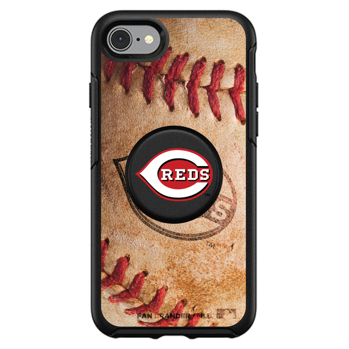 OtterBox Otter + Pop symmetry Phone case with Cincinnati Reds Primary Logo with Baseball Design