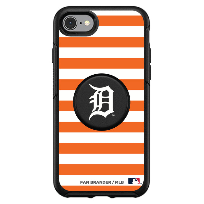 OtterBox Otter + Pop symmetry Phone case with Detroit Tigers Primary Logo and Striped Design