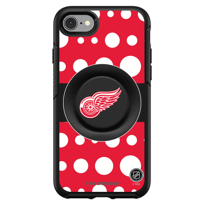 OtterBox Otter + Pop symmetry Phone case with Detroit Red Wings Polka Dots design