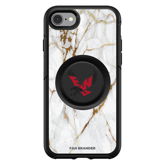 OtterBox Otter + Pop symmetry Phone case with Eastern Washington Eagles White Marble Background