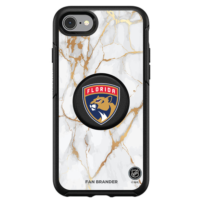 OtterBox Otter + Pop symmetry Phone case with Florida Panthers White Marble design