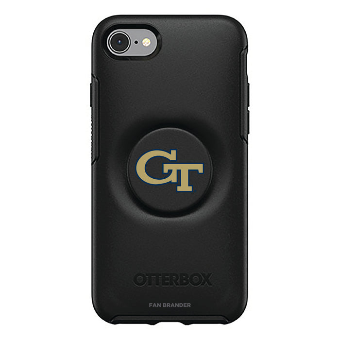 OtterBox Otter + Pop symmetry Phone case with Georgia Tech Yellow Jackets Primary Logo