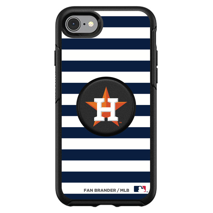 OtterBox Otter + Pop symmetry Phone case with Houston Astros Primary Logo and Striped Design
