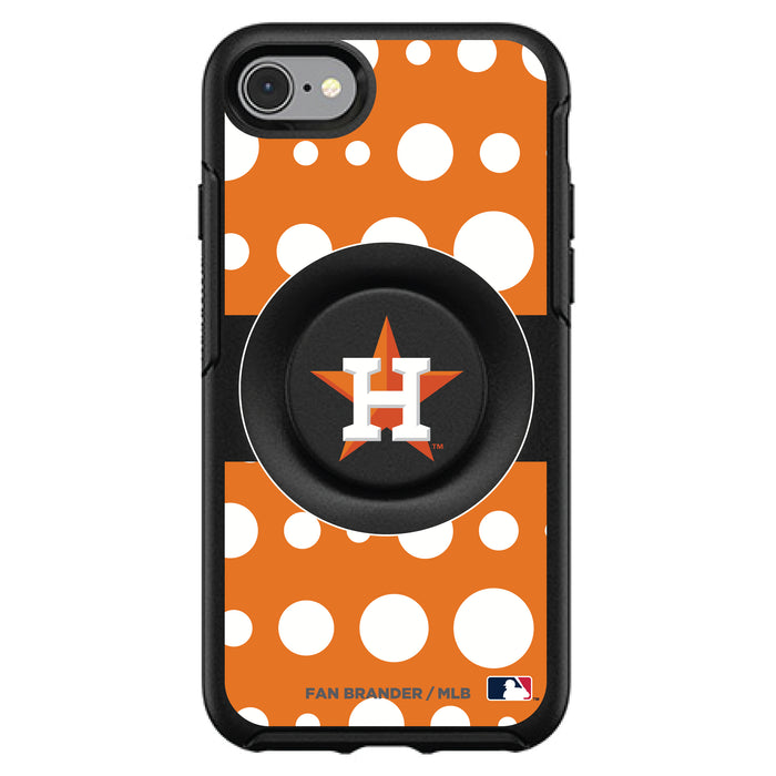 OtterBox Otter + Pop symmetry Phone case with Houston Astros Polka Dots design