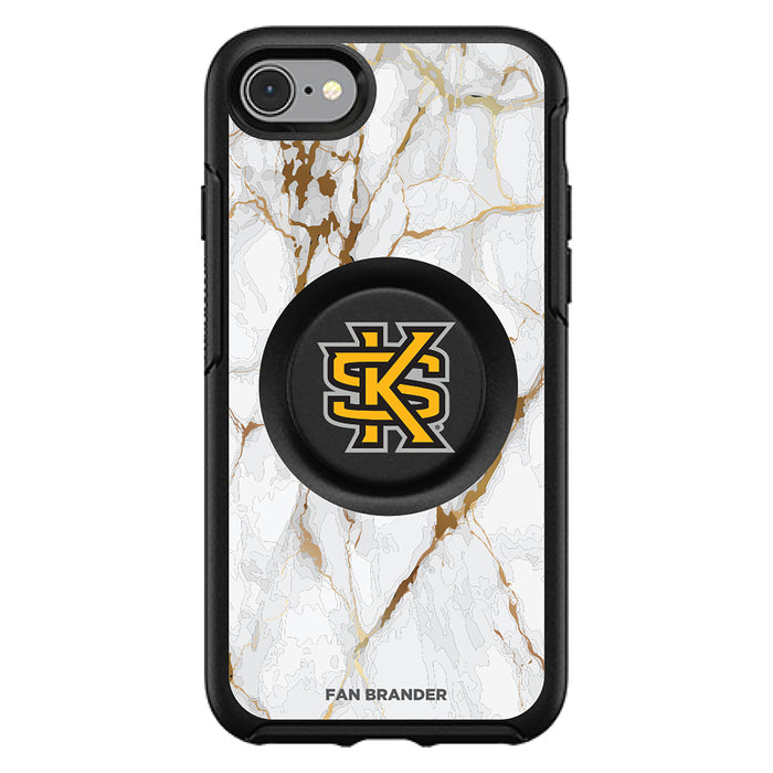OtterBox Otter + Pop symmetry Phone case with Kennesaw State Owls White Marble Background