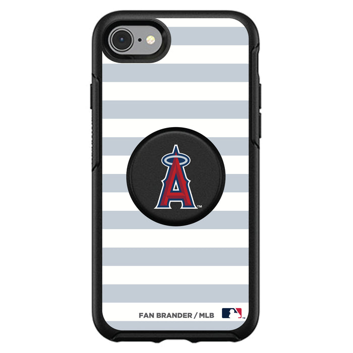 OtterBox Otter + Pop symmetry Phone case with Los Angeles Angels Primary Logo and Striped Design