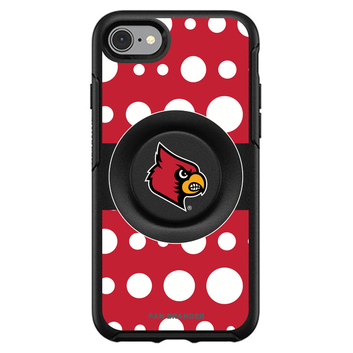 OtterBox Otter + Pop symmetry Phone case with Louisville Cardinals Polka Dots design