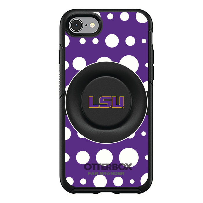 OtterBox Otter + Pop symmetry Phone case with LSU Tigers Polka Dots design