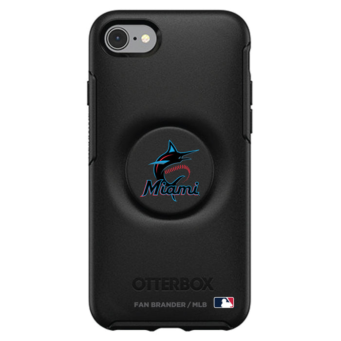 OtterBox Otter + Pop symmetry Phone case with Miami Marlins Primary Logo