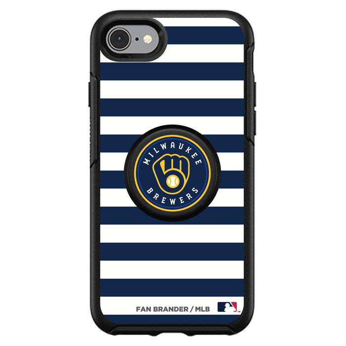 OtterBox Otter + Pop symmetry Phone case with Milwaukee Brewers Primary Logo and Striped Design