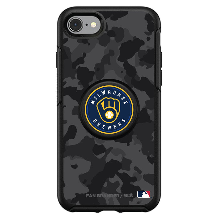 OtterBox Otter + Pop symmetry Phone case with Milwaukee Brewers Urban Camo background