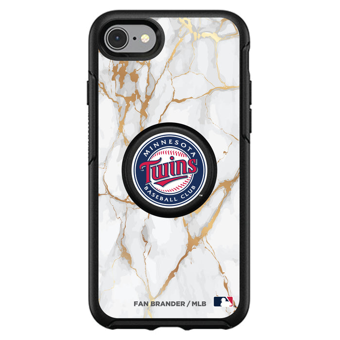 OtterBox Otter + Pop symmetry Phone case with Minnesota Twins White Marble design