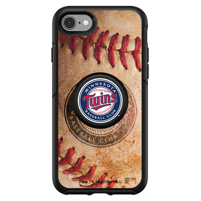 OtterBox Otter + Pop symmetry Phone case with Minnesota Twins Primary Logo with Baseball Design