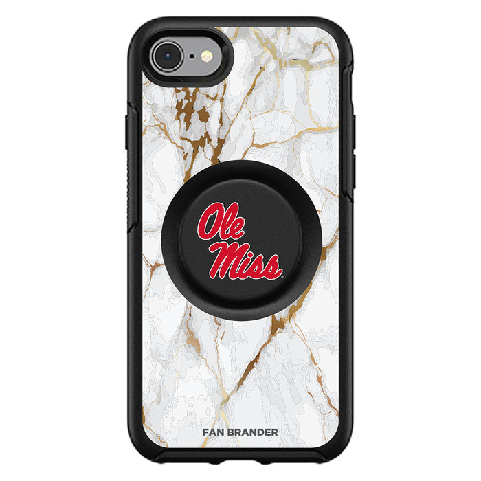 OtterBox Otter + Pop symmetry Phone case with Mississippi Ole Miss White Marble Background