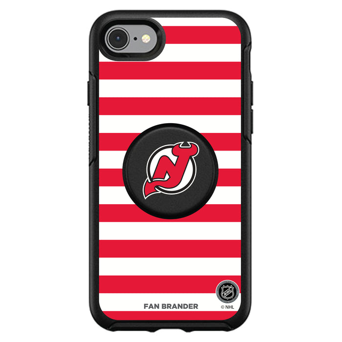 OtterBox Otter + Pop symmetry Phone case with New Jersey Devils Stripes Design