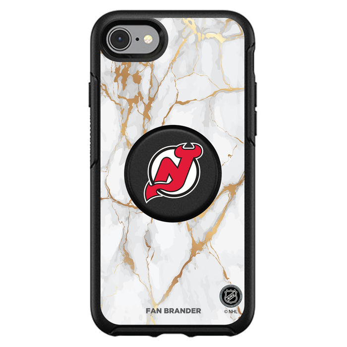 OtterBox Otter + Pop symmetry Phone case with New Jersey Devils White Marble design