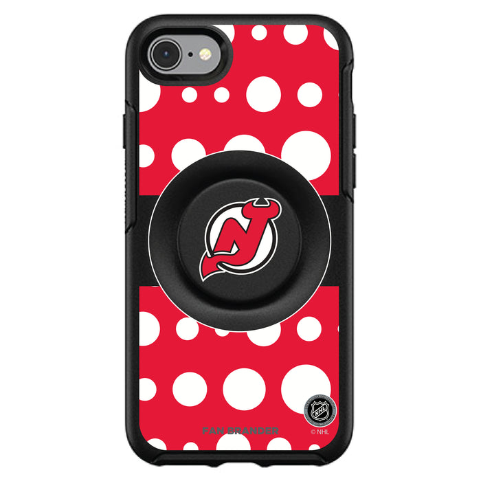 OtterBox Otter + Pop symmetry Phone case with New Jersey Devils Polka Dots design