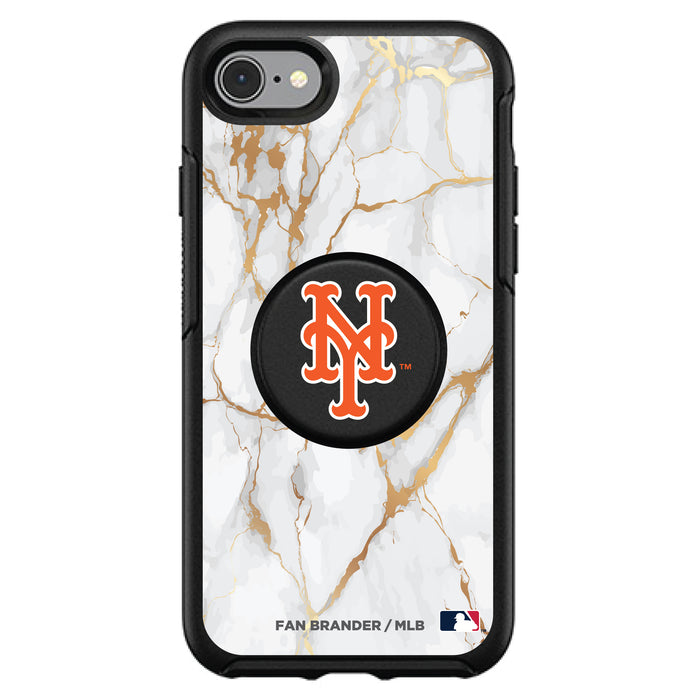 OtterBox Otter + Pop symmetry Phone case with New York Mets White Marble design
