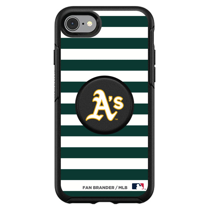 OtterBox Otter + Pop symmetry Phone case with Oakland Athletics Primary Logo and Striped Design