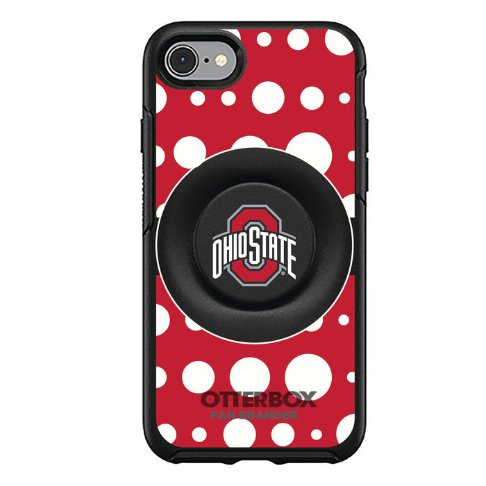 OtterBox Otter + Pop symmetry Phone case with Ohio State Buckeyes Polka Dots design
