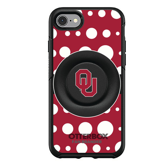 OtterBox Otter + Pop symmetry Phone case with Oklahoma Sooners Polka Dots design