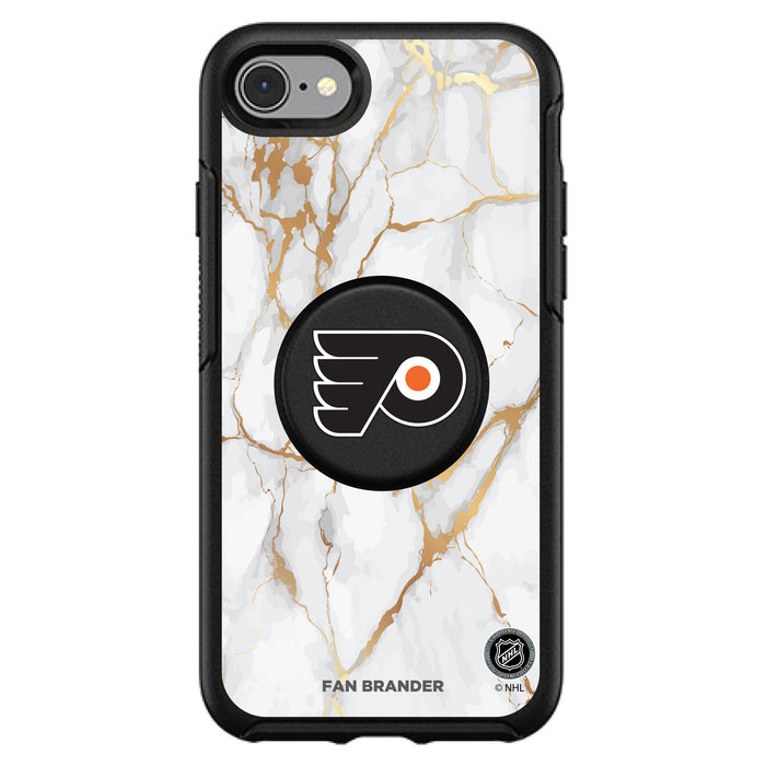 OtterBox Otter + Pop symmetry Phone case with Philadelphia Flyers White Marble design
