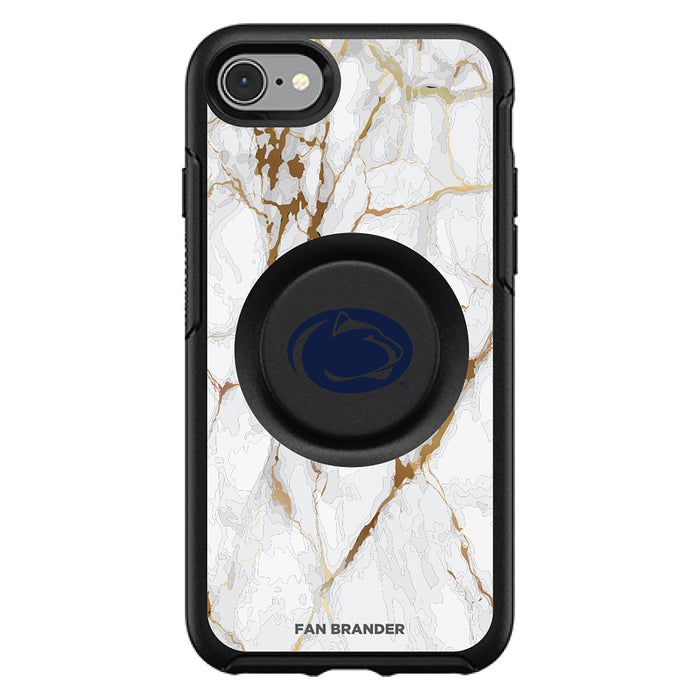 OtterBox Otter + Pop symmetry Phone case with Penn State Nittany Lions White Marble Background