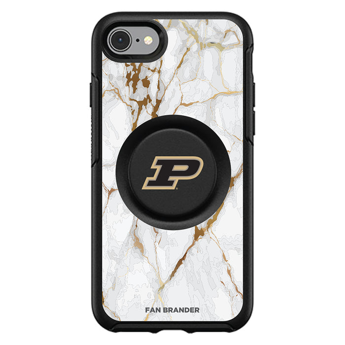 OtterBox Otter + Pop symmetry Phone case with Purdue Boilermakers White Marble Background