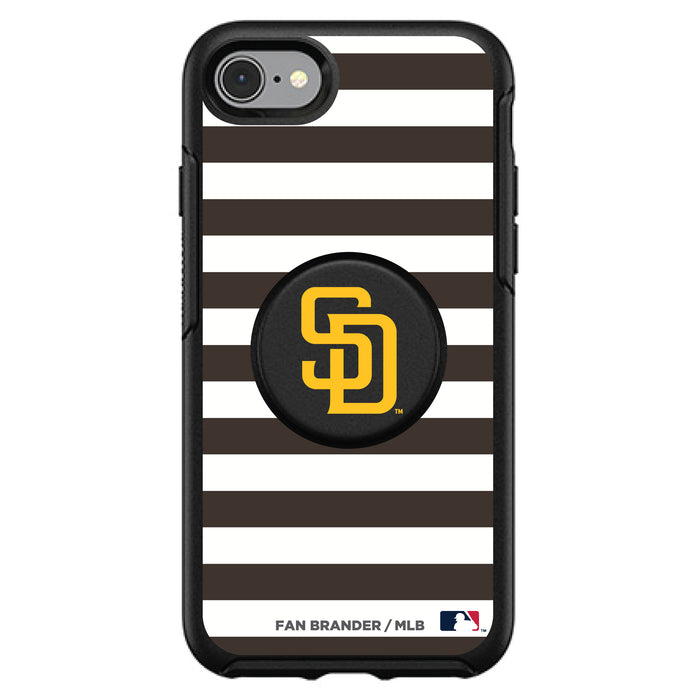 OtterBox Otter + Pop symmetry Phone case with San Diego Padres Primary Logo and Striped Design