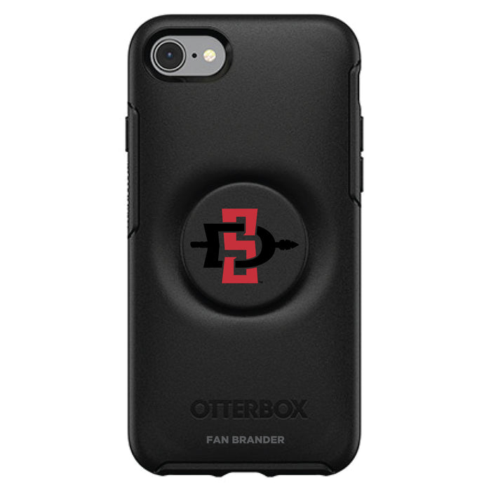 OtterBox Otter + Pop symmetry Phone case with San Diego State Aztecs Primary Logo