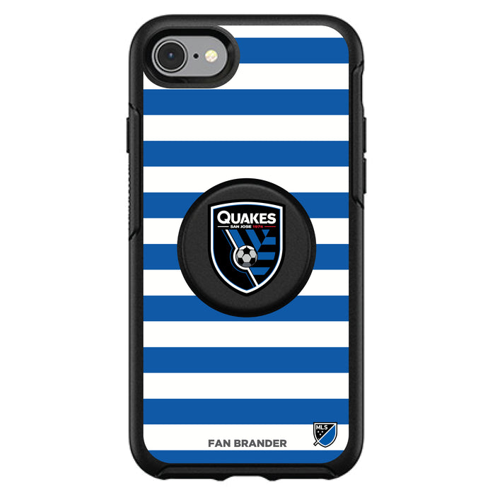 OtterBox Otter + Pop symmetry Phone case with San Jose Earthquakes Primary Logo with Stripes
